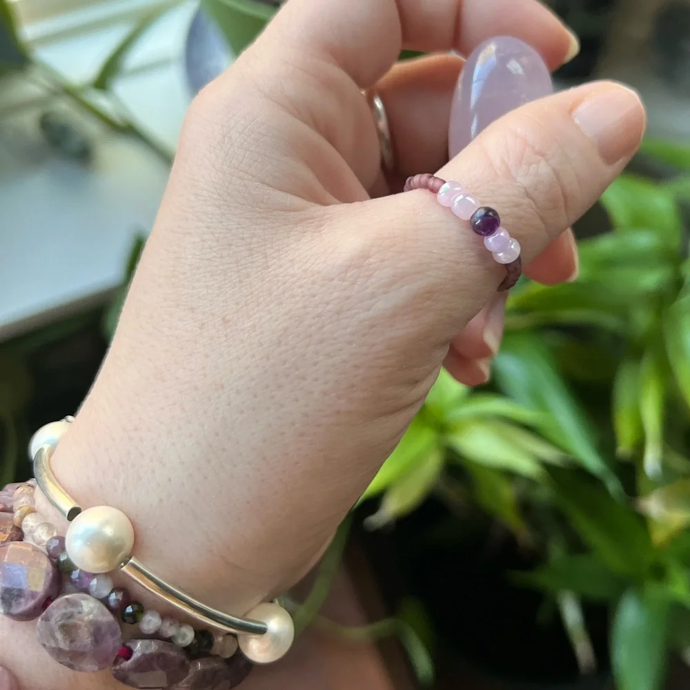 Stone Beaded Stretchy Rings🫶🏼GoldenHealingApothecary - Picture 16 of 17